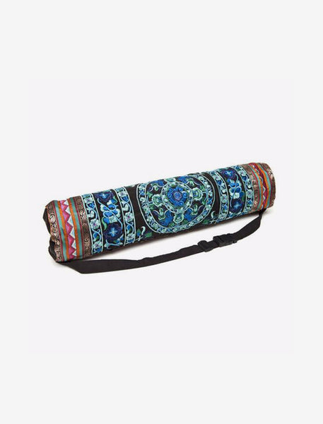 Hand-embroidered Indian Bokhara Yoga Mat Bag