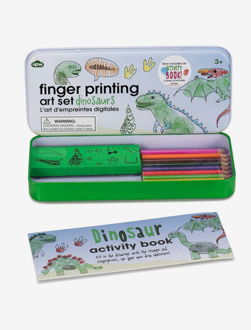 Finger printing art set- dinosaurs