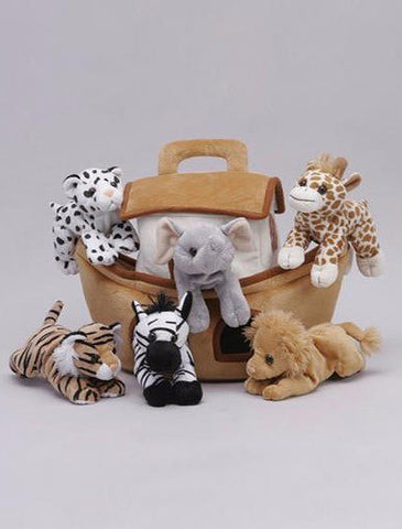 16 Inch Noah's Ark with 6 Small Plush Animals