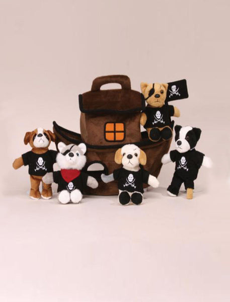 Pirate Boat House with 5 Detachable Little Puppies