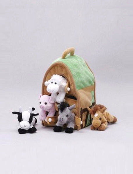 Farmhouse With 5 Stuffed Animals
